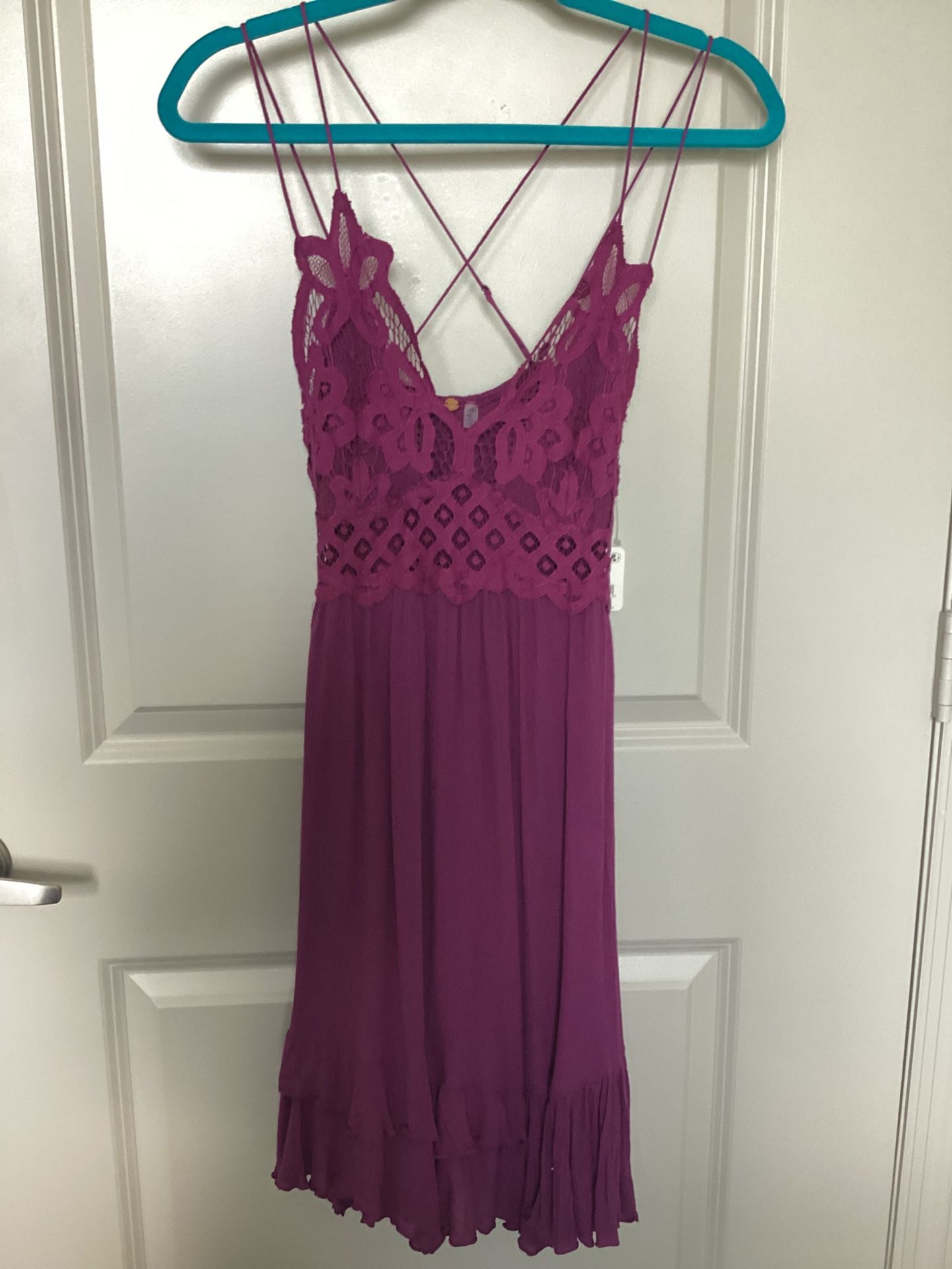 Free people red wine midi dress