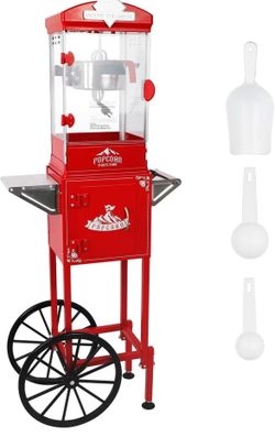 ❤️‍🔥 Vintage Popcorn Machine Cart