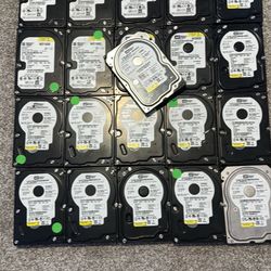 21 Western Digital SATA Hard Drives 80GB / 160GB / 250GB Bulk Lot
