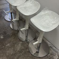 Barstools adjustables (4) / white