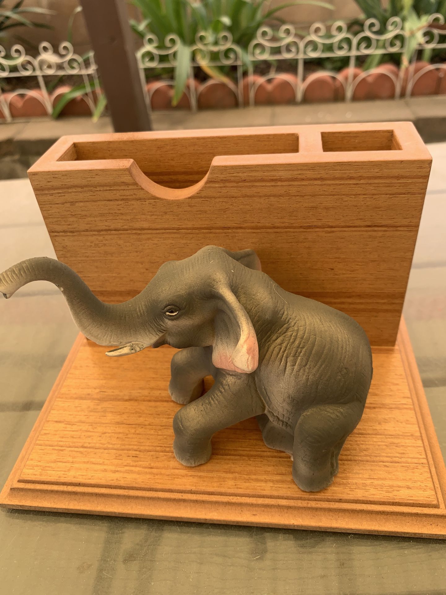 Happy Elephant Paper And Pen Box.Size Tall4” Wild 5” Long 7 1/2”