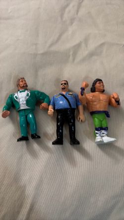 Vintage 1990 WWF Hasbro Wrestling Action Figure Lot of 3