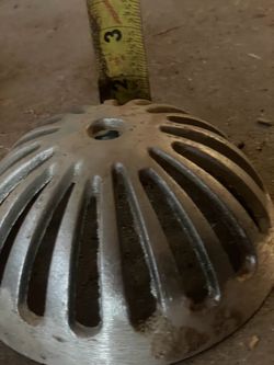 Seven aluminum floor sink  strainers