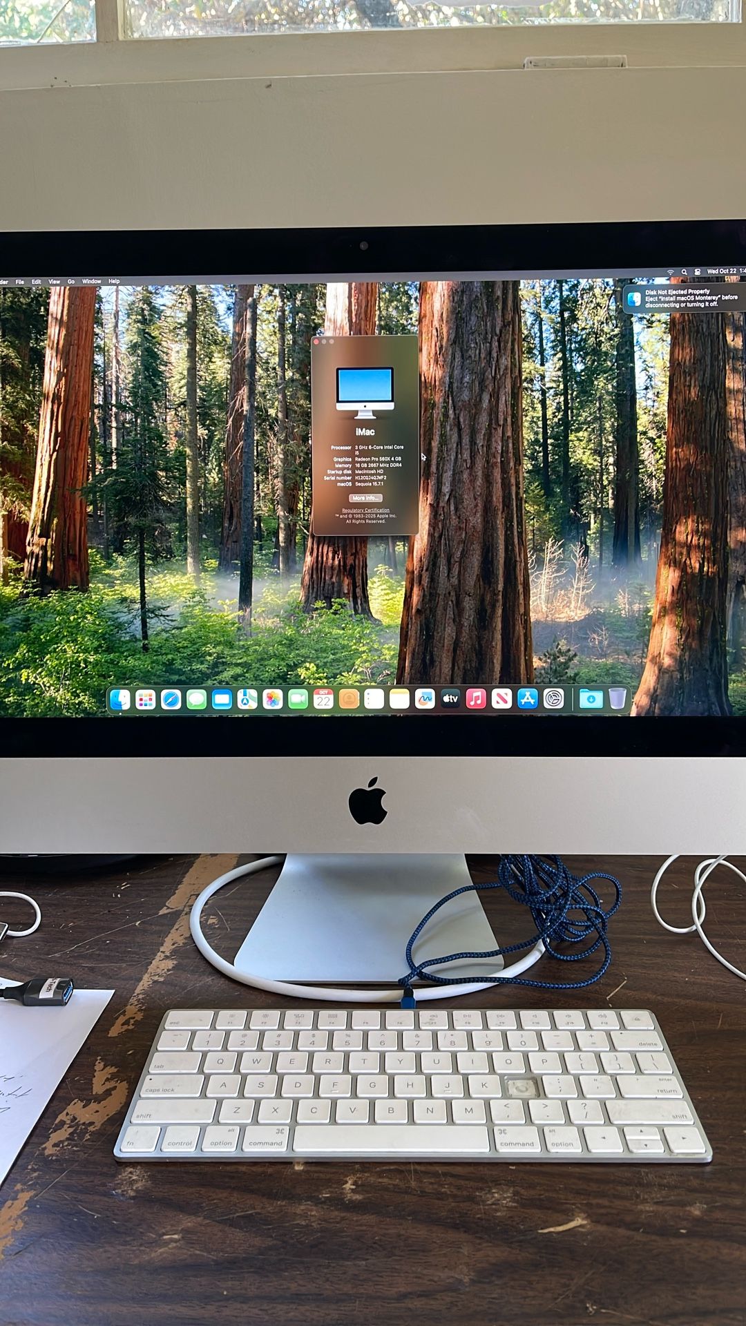 2019 6-core 21.5” iMac, 16GB ram