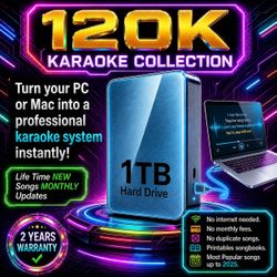 Karaoke System with 120,000 Songs and Karaoke Playero for PC and Mac