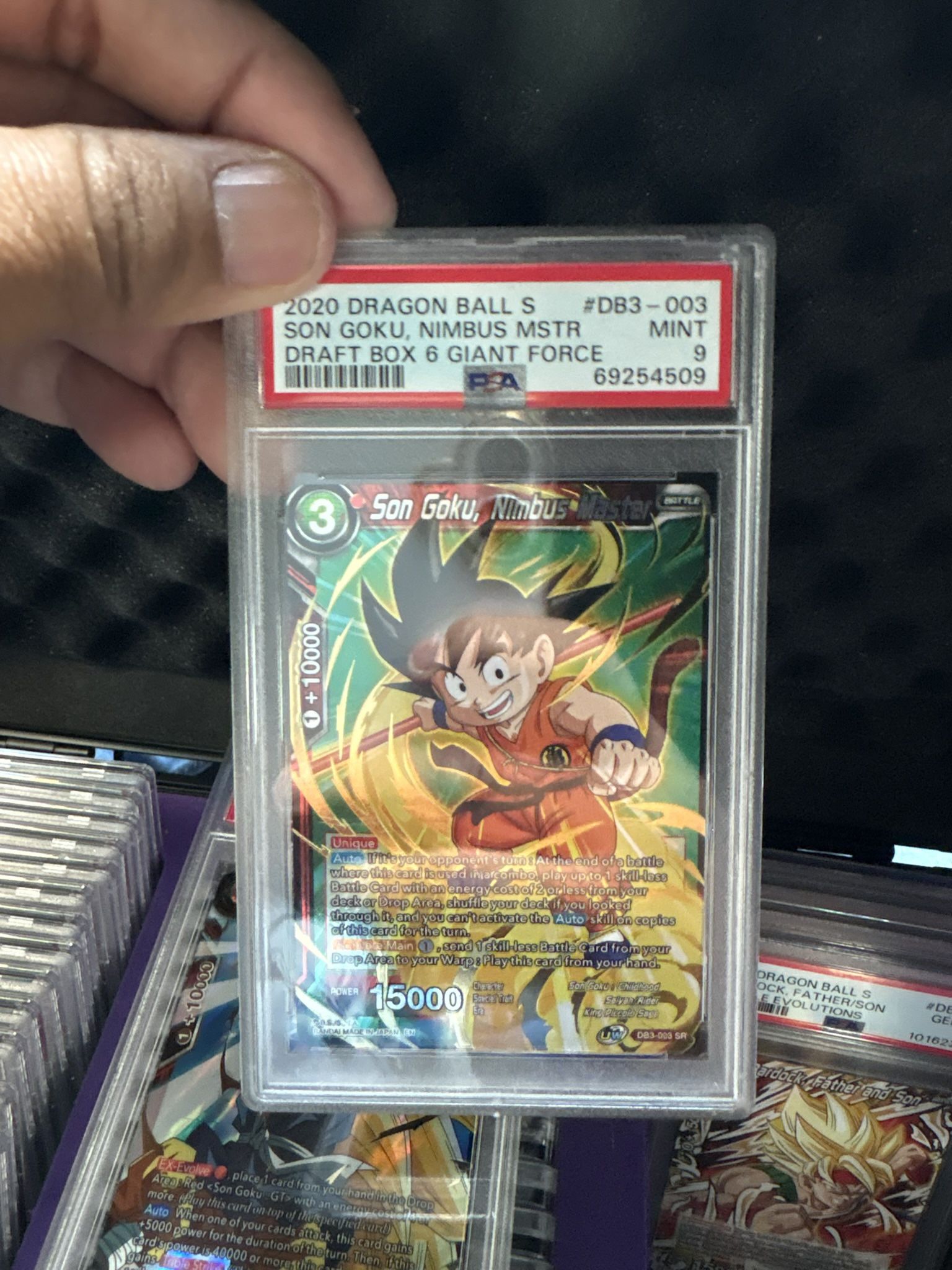 2020 DRAGON BALL S SON GOKU, NIMBUS MSTR PSA 9