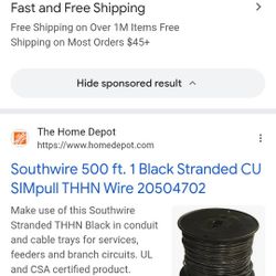 #1 Awg Stranded 500ft 