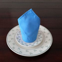 Silk napkins 18inx18in for wedding party -blue silk 50pcs