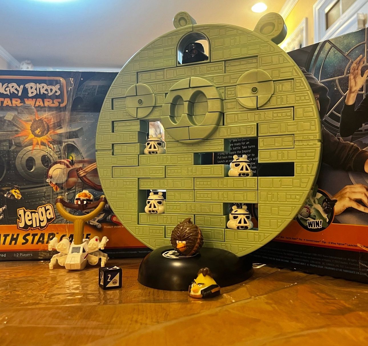 Angry Birds Game/Star Wars Death Star Jenga Complete/ Board Game/ Toy