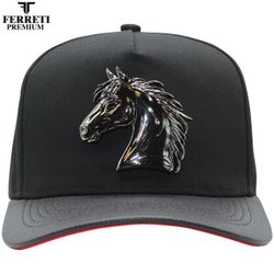 Ferreti Premium Black Snapback Cap