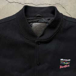 Vintage 2000’s Microsoft Vantive CPU Software 🇺🇸 Leather Varsity Jacket XL