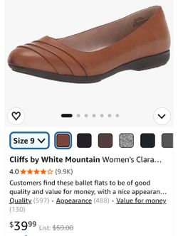 Cliffs by White Mountain Women's Ballet Flats