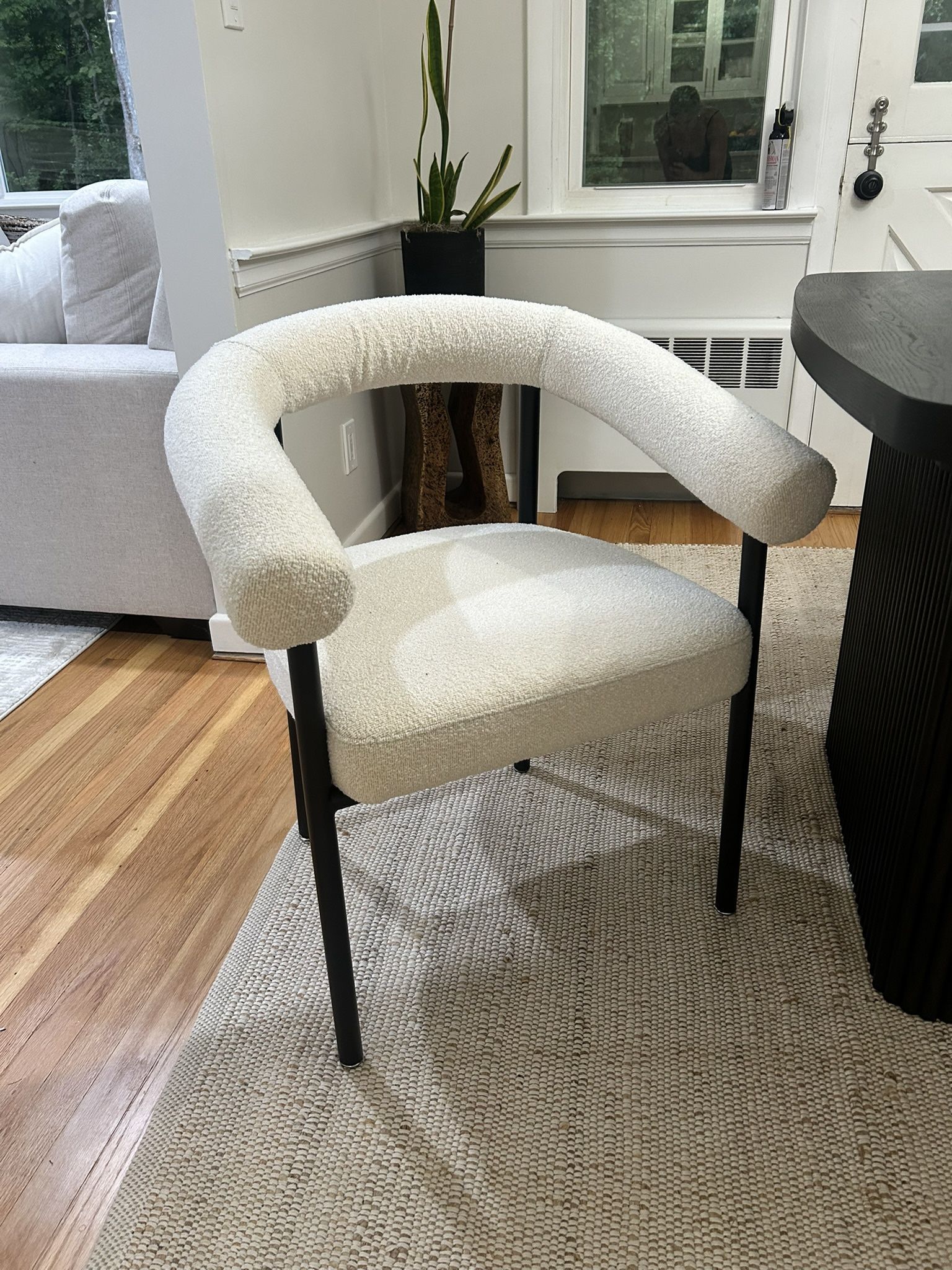 Modern Boucle Upholstered Dining Chairs (set of 6)