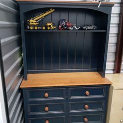Boys Dresser Solid Wood Attached Shelf