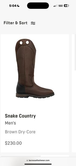 Men’s Snake Country LaCrosse Boots Sz 12