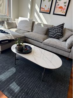 Contemporary marble coffee table