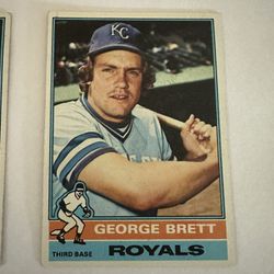 1976 Topps Baseball Cards #19 George Brett -Kansas City Royals - George Brett