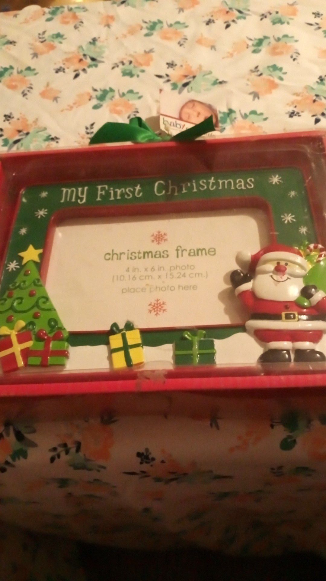 Christmas baby frame