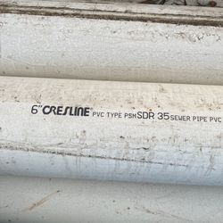 PVC pipe 6” x 10 ft cresline