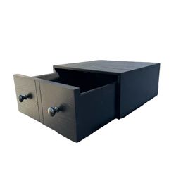 black wooden countertop tea /coffee storage cabinet with drawer