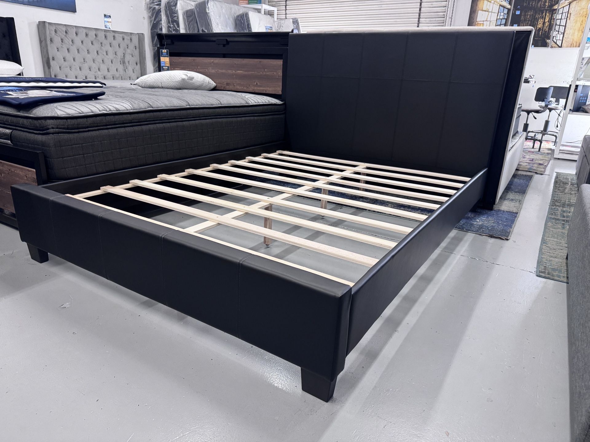 Queen Black Platform Bed Frame Brand New!