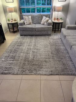 7x10 salt and pepper shag area rug