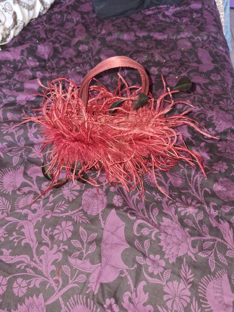 Rare Ostrich Feather Evening bag