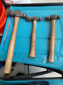Three ball-peen hammers, machinist's hammers