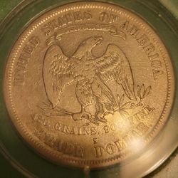 1878 S TRADE DOLLAR SILVER COIN 