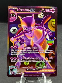 Pokemon TCG Mewtwo ex EX Holo Full Art Rare 157/128 30th Celebration ENG