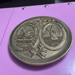 Vintage Solid Brass Virginia Metalcrafters South Carolina State Seal brass trivet