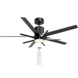 New in box 56 Inch Modern Black Ceiling fan