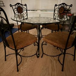 Ashley Glass Dining Table and 4 Chairs $225