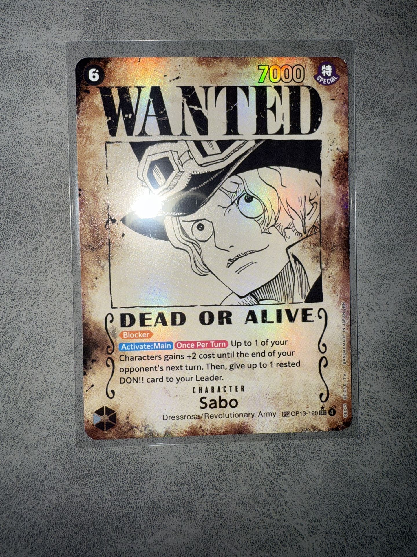 One Piece Near Mint Sabo Wanted Poster OP13-120