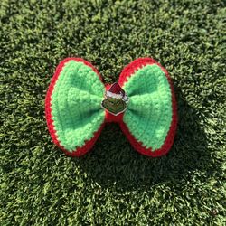 Grinch Inspired Crocheted Bow