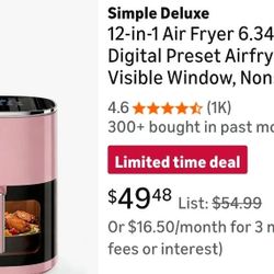 Used Once Pink Air Fryer