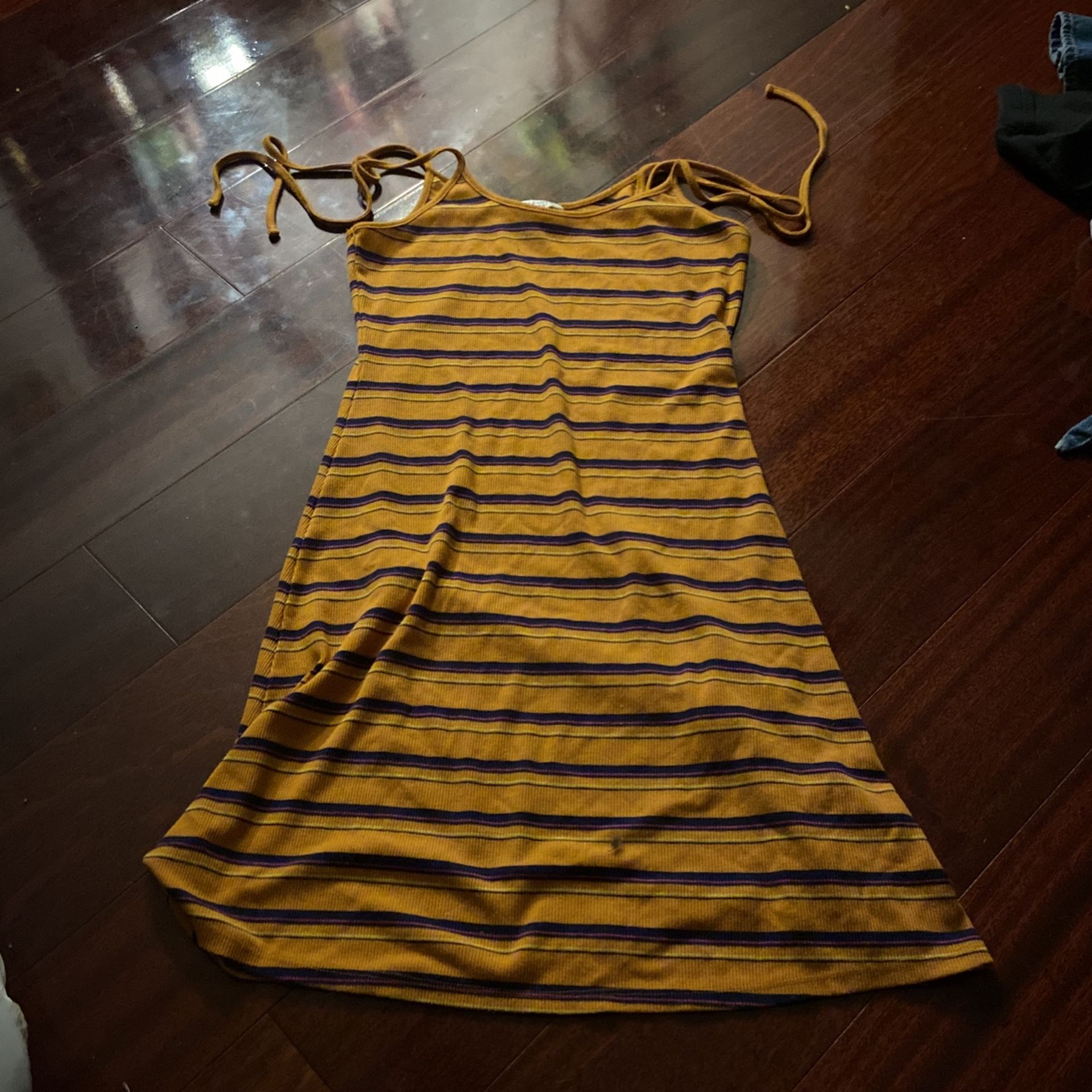 Arizona yellow stripped sun dress