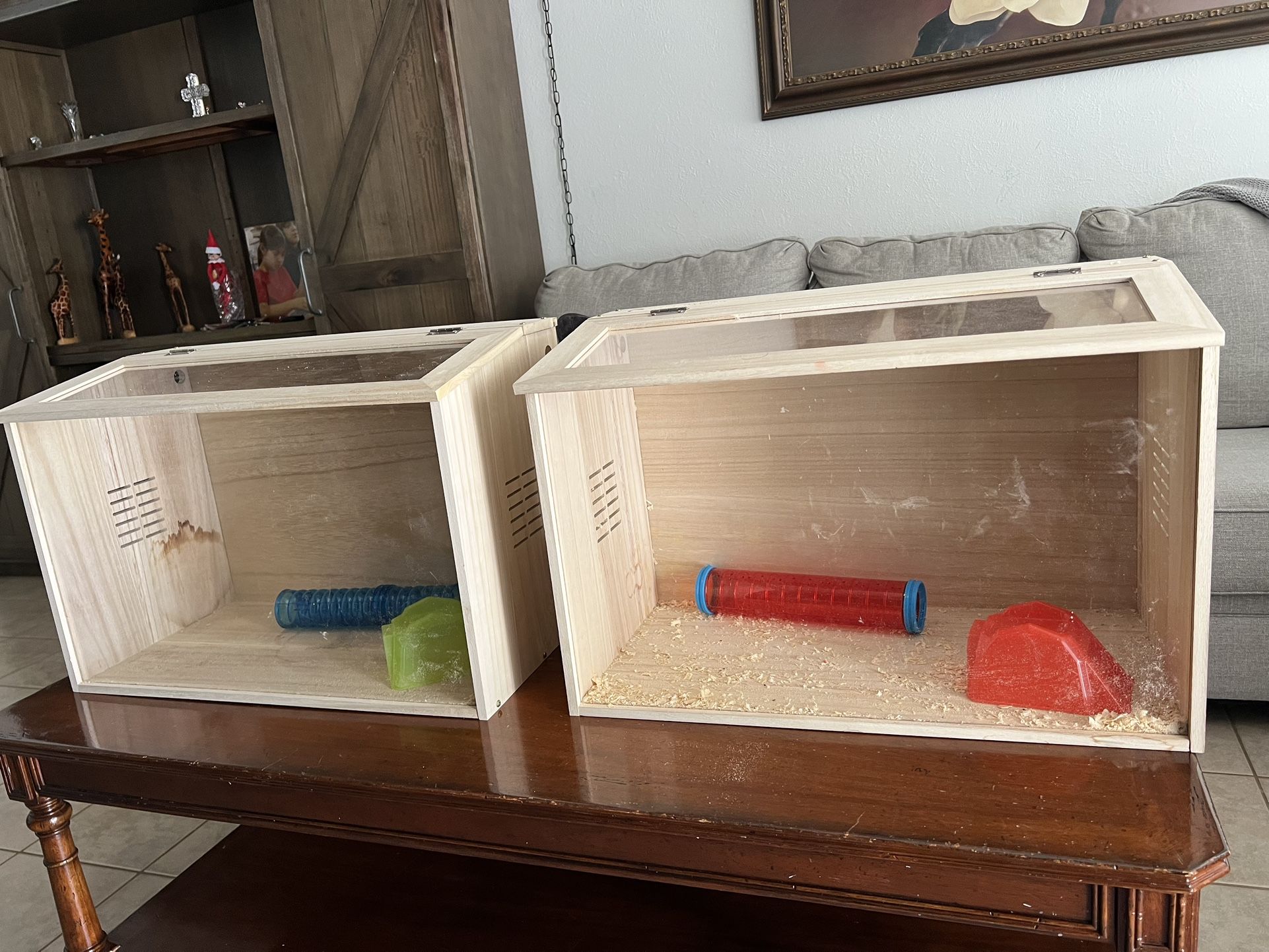 Wood Hamster Cage
