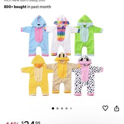 Brand New 16-18 Inch Baby Doll Clothing 