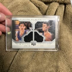 John Stockton X Andre Kirilenko Dual Jersey Card 