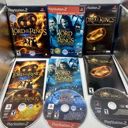 Lord of the Rings Trilogy PS2 Two Towers ,Fellowship ,third Age 3 game Lot CIB