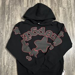 Sp5der Beluga outline Hoodie “Black”