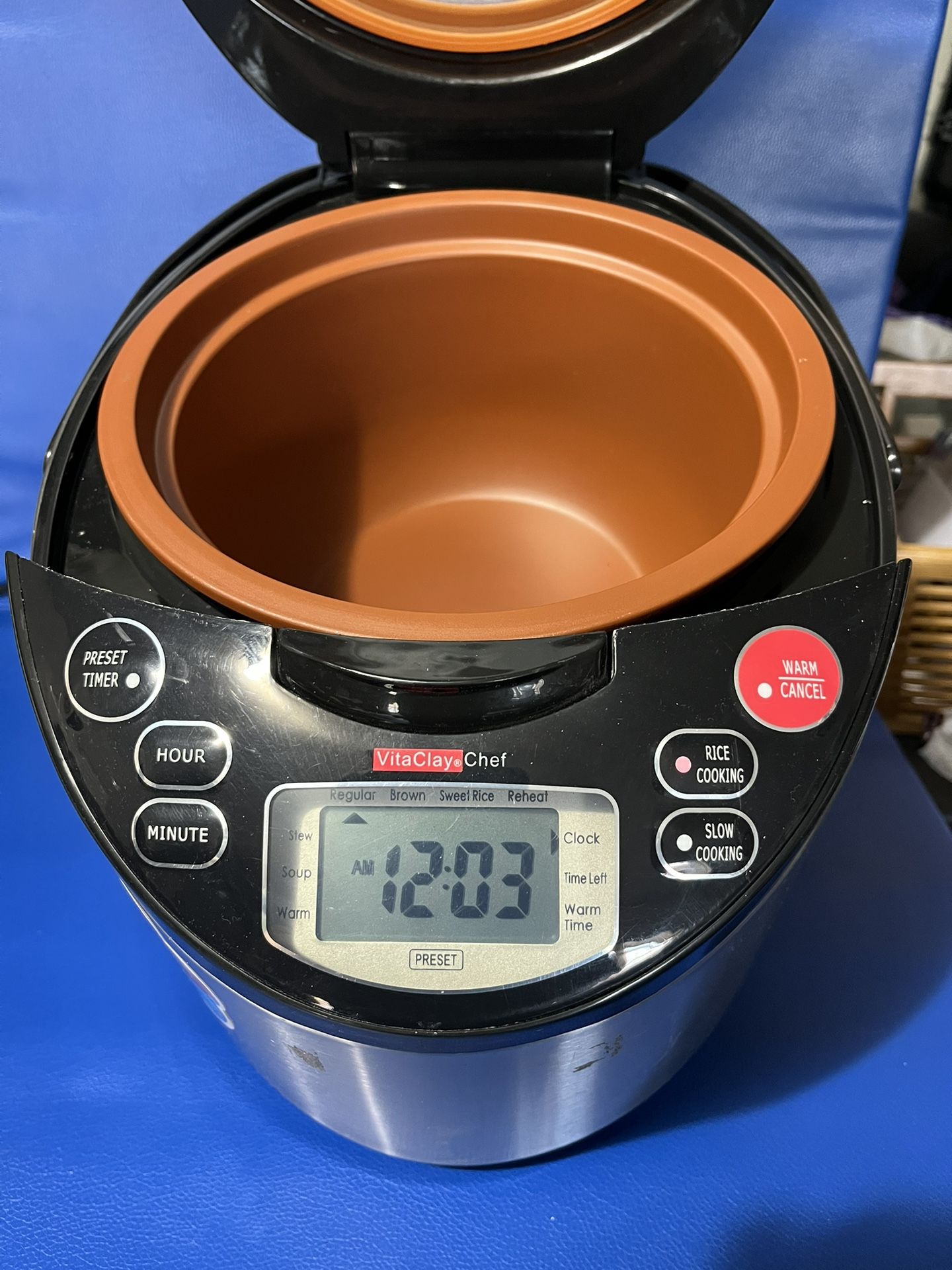 VITACLAY Chef Gourmet Rice & Slow Cooker Pro- (8 Cups; Model VF7900-4)