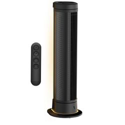 Vornado ARA Oscillating Tower Fan with Ambient Light and Remote, 40 Inch, Quiet Powerful Standing Fan, 5 Speeds, Touch Control, Illuminated Air Circul