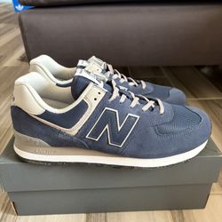 Men’s New Balance 574 Core Shoes - Blue White - Size 11