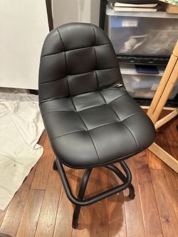 Black Adjustable Swivel Shop Stool Adjustable Chair