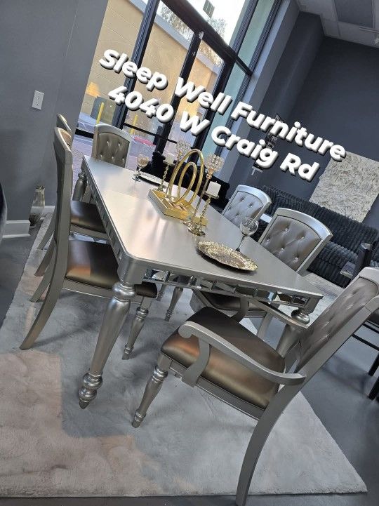 🙋‍♂️7pc Dining Table Chairs Furniture👉