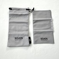 SOJOS GLASSES CARRIER AND LENS CLOTH