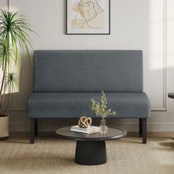 Small comfy sofa mini loveseat two seater new gray