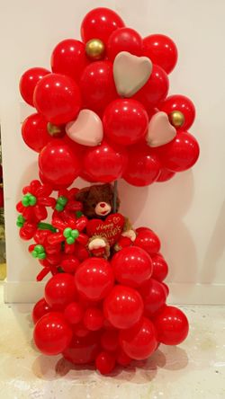 Ramos! 25 Rosas Artificilal , Love Balloons Bouquet 